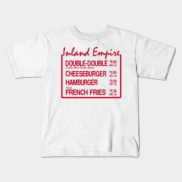 Inland Empire Burger Kids T-Shirt by Meat Beat